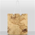 Map Discovery America Ship Train Full Print Rope Handle Tote (Large) View2