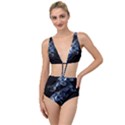 Smoke Flame Dynamic Wave Motion Tied Up Two Piece Swimsuit View1