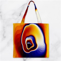 Fractal Art Paint Pattern Texture Zipper Grocery Tote Bag by Sudhe