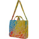 Bubbles Abstract Lights Yellow Square Shoulder Tote Bag View1