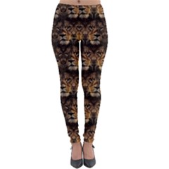 Lion Face Lightweight Velour Leggings by ArtworkByPatrick
