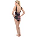 Fractal Fantasy Art Design Swirl Cross Front Low Back Swimsuit View2