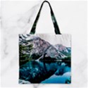 Daylight Forest Glossy Lake Zipper Grocery Tote Bag View2