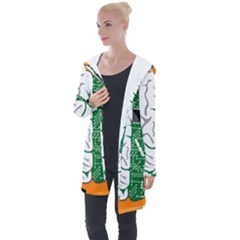 Technology Brain Digital Creative Longline Hooded Cardigan by Sudhe