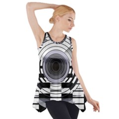 Glass Illustration Technology Side Drop Tank Tunic by Sudhe