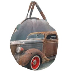 Auto Old Car Automotive Retro Giant Round Zipper Tote by Sudhe