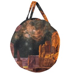 Geology Sand Stone Canyon Giant Round Zipper Tote by Sudhe