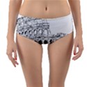 Line Art Architecture Reversible Mid-Waist Bikini Bottoms View1