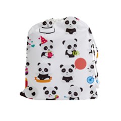 Giant Panda Bear Cuteness Drawstring Pouch (xl) by Sudhe