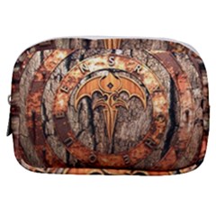 Queensryche Heavy Metal Hard Rock Bands Logo On Wood Make Up Pouch (small) by Sudhe