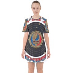 The Grateful Dead Sixties Short Sleeve Mini Dress by Sudhe