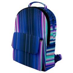 Abstract Fractal Pattern Lines Flap Pocket Backpack (small) by Pakrebo