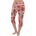 Funny Mushroom Pattern Lightweight Velour Capri Yoga Leggings View4