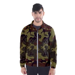 Camo Green Brown Windbreaker (men) by retrotoomoderndesigns