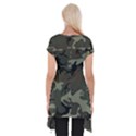 Camo Dark Green Short Sleeve Side Drop Tunic View2