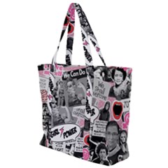 Feminism Collage  Zip Up Canvas Bag by Valentinaart