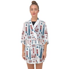 London Love Half Sleeve Chiffon Kimono by lucia