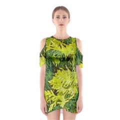 Garden Of The Phoenix Shoulder Cutout One Piece Dress by Riverwoman