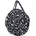 Dark Abstract Print Giant Round Zipper Tote View2