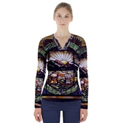 Ohio Seal V-neck Long Sleeve Top by Riverwoman