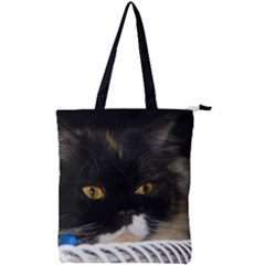 Cat Wanna Study Double Zip Up Tote Bag by LoolyElzayat