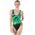 Dragon Lights panda High Leg Strappy Swimsuit View1