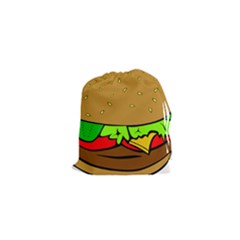 Hamburger Cheeseburger Fast Food Drawstring Pouch (xs) by Sudhe