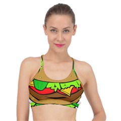 Hamburger Cheeseburger Fast Food Basic Training Sports Bra by Sudhe