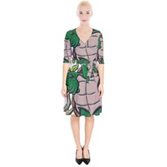 Amphibian Animal Cartoon Reptile Wrap Up Cocktail Dress by Sudhe