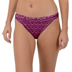 Heart Shaped Print Design Band Bikini Bottom by dflcprintsclothing