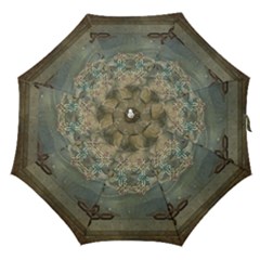 Celtic Knot On Vintage Background Straight Umbrellas by FantasyWorld7