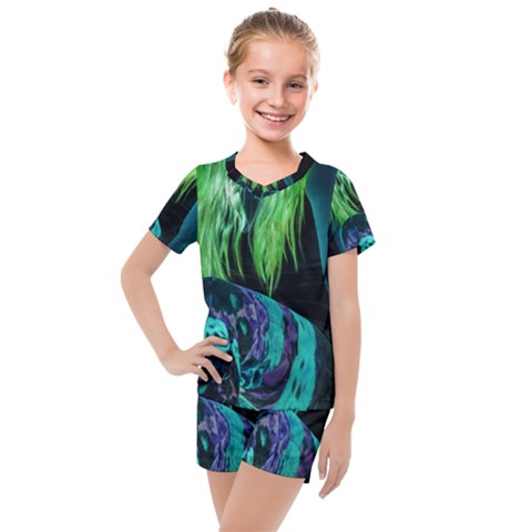 Digital Art Woman Body Part Photo Kids  Mesh Tee And Shorts Set by dflcprintsclothing