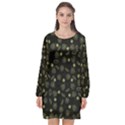 St Patricks day pattern Long Sleeve Chiffon Shift Dress  View1