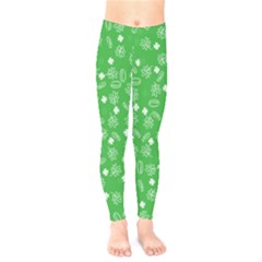 St Patricks Day Pattern Kids  Legging by Valentinaart