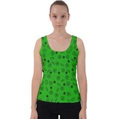 St Patricks Day Pattern Velvet Tank Top by Valentinaart