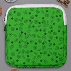 St Patricks Day Pattern Mini Square Pouch by Valentinaart