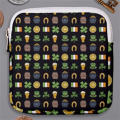 St Patricks Day Pattern Mini Square Pouch by Valentinaart