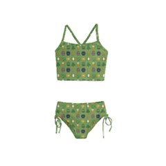 St Patricks Day Pattern Girls  Tankini Swimsuit by Valentinaart