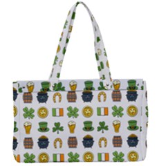 St Patricks Day Pattern Canvas Work Bag by Valentinaart