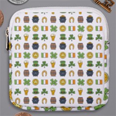 St Patricks Day Pattern Mini Square Pouch by Valentinaart