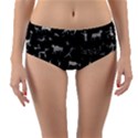 Petroglyph Nordic Beige And Black Background Petroglyph Nordic Beige And Black Background Reversible Mid-Waist Bikini Bottoms View3