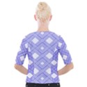 Textile Cross Seamless Pattern Cropped Button Cardigan View2