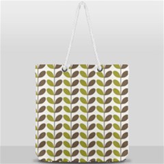 Leaf Plant Pattern Seamless Full Print Rope Handle Tote (large) by Pakrebo