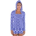 A Hexagonal Pattern Unidirectional Long Sleeve Hooded T-shirt View1