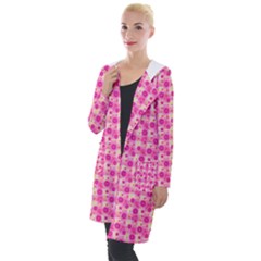 Heart Pink Hooded Pocket Cardigan by Pakrebo