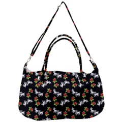 Lamb Pattern Black Removal Strap Handbag by snowwhitegirl