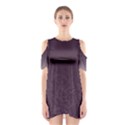 Organic Olive Leaves Pattern Hand drawn Purple Red Wine Shoulder Cutout One Piece Dress View1