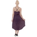 Organic Olive Leaves Pattern Hand drawn Purple Red Wine High-Low Halter Chiffon Dress  View2