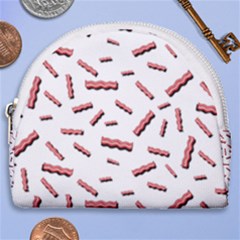 Funny Bacon Slices Pattern Infidel Red Meat Horseshoe Style Canvas Pouch by genx