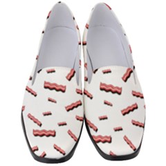 Funny Bacon Slices Pattern Infidel Red Meat Women s Classic Loafer Heels by genx